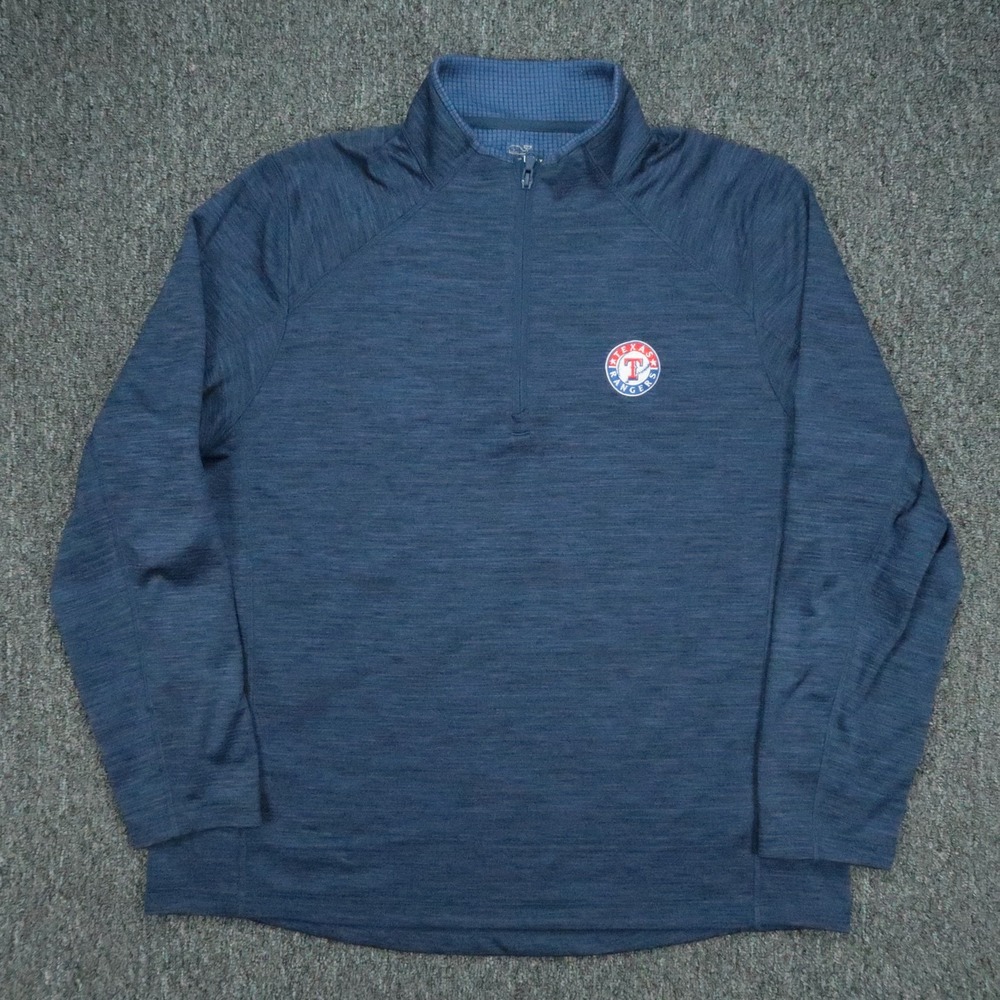 Texas Rangers Pullover Mens XL Blue Vineyard Vines Performance Quarter Zip MLB